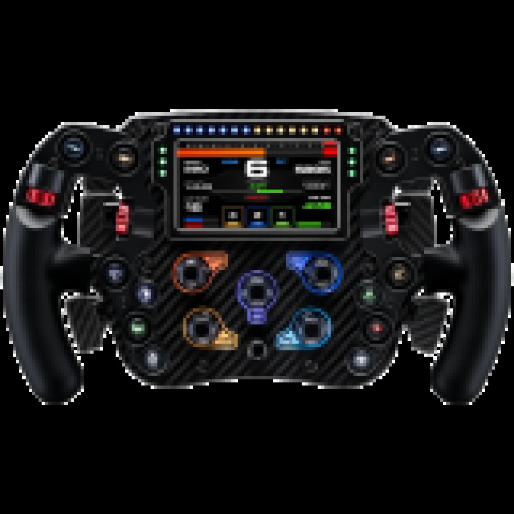 SIMAGIC FX Pro Steering Wheel with Color Screen ,Full Carbon Fiber, Six Paddles, QR50 Included. S203